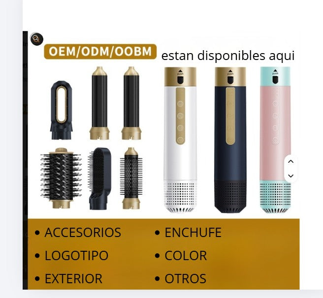 ILLUZTRATION STYLES | Secador Iónico 6 en 1 para Peinados Profesionales.